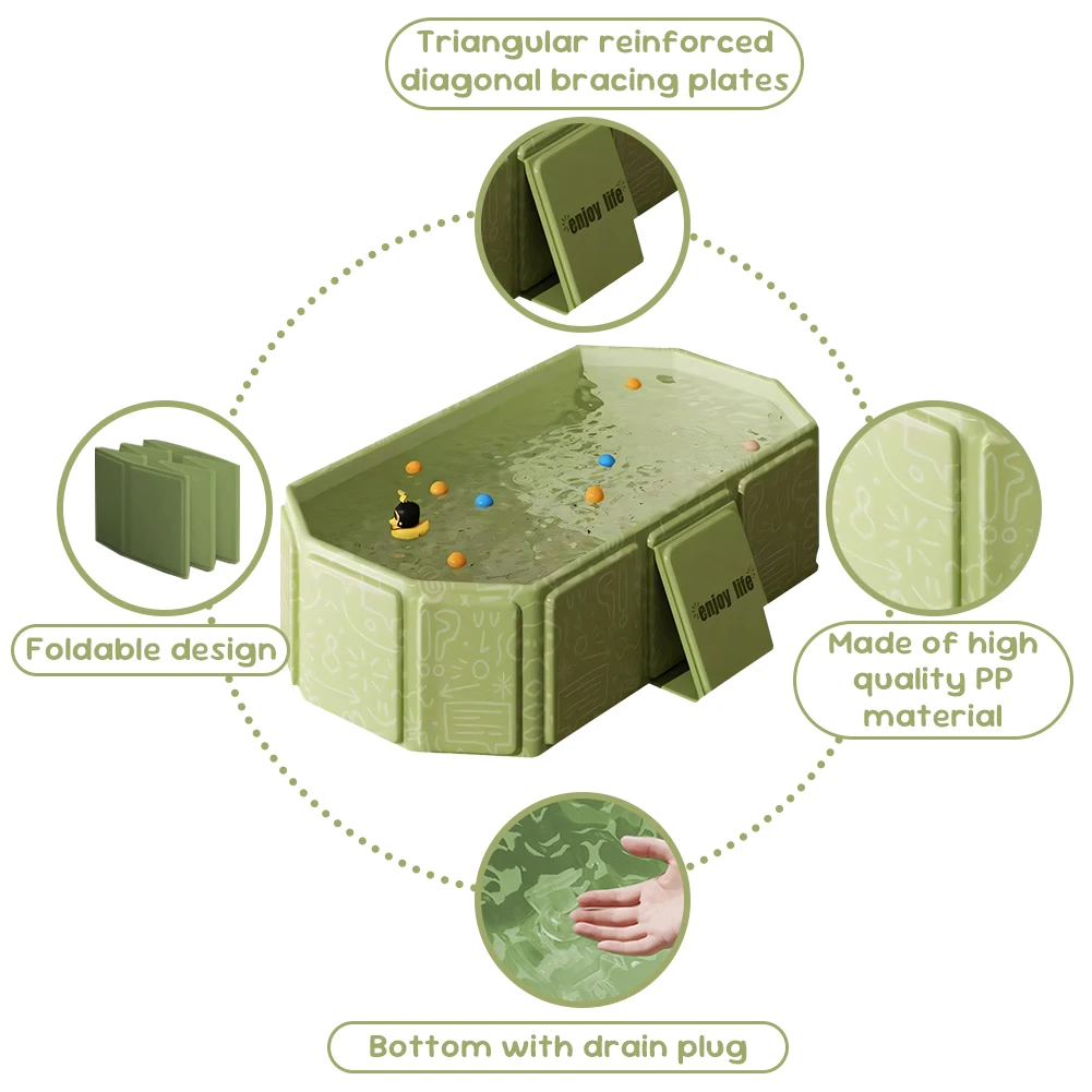 Collapsible Baby Bathtub for Infants and Toddlers