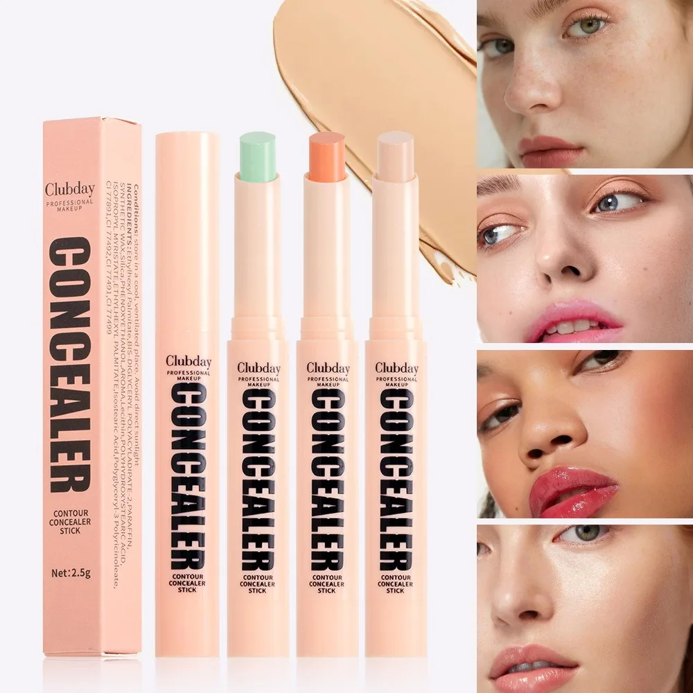 Color Corrector Concealer Pen Hide Blemish Dark Eye Circle Contour Stick Face Matte Cream Makeup Primer Pen High Coverage sponge head concealer,liquid concealer,makeup concealer,waterproof concealer,face concealer,face concealer pen