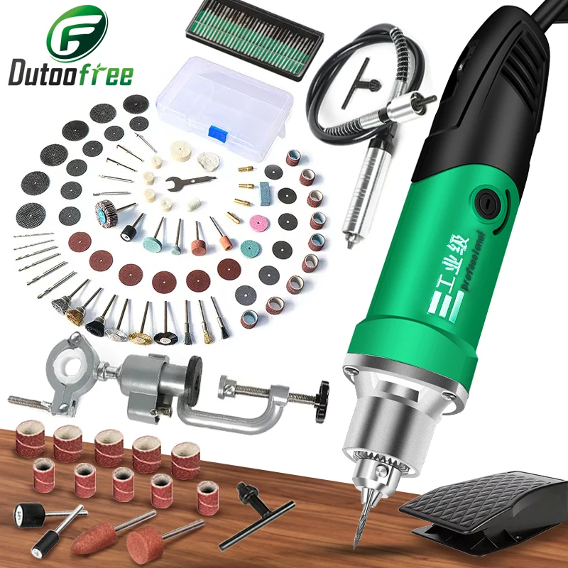 110V/220V Electric Engraver Dremel Style Mini Electric Drill With Dremel Rotary Tools with Flexible Shaft Electric Hand Drill