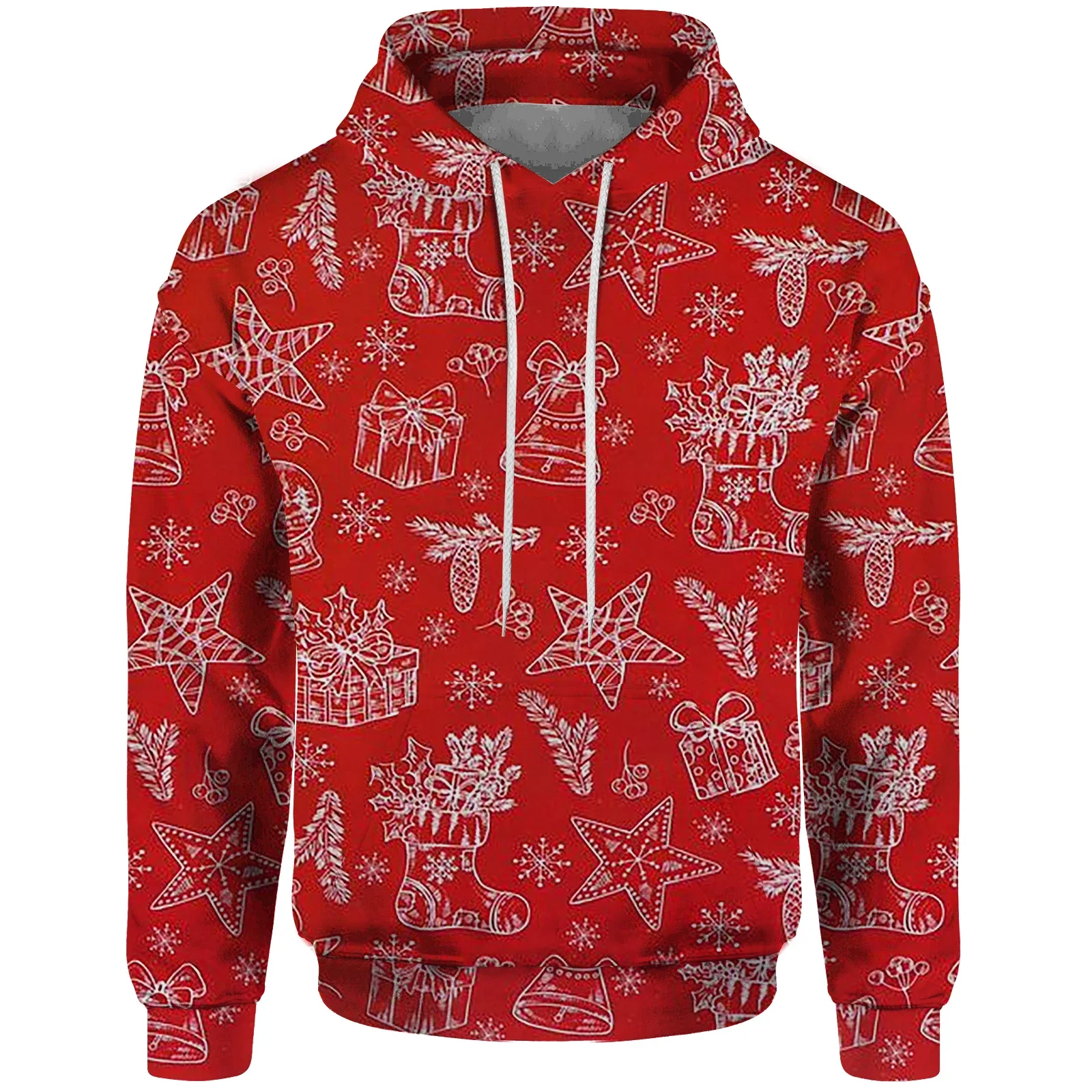 thumbnail image 1 of Sudadera con capucha para hombre con impresión 3D, sudadera navideña para hombre, moda para hombre, copo de nieve, piña fresca, regalo de Papá Noel, ropa duradera Y2k, 1 of 5
