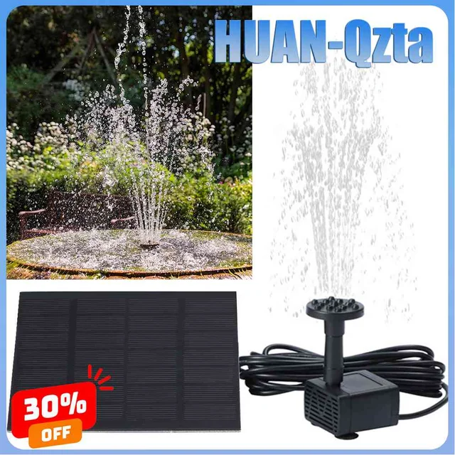 Napenergia Madárfürdő Szökőkút Szivattyú 6 Fúvókával Napenergiával Működő Vízkút Energiatakarékosság A Kültéri Akváriumhoz