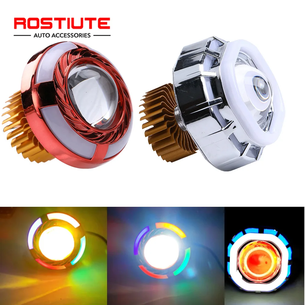 Moto Led Angel Devil Eye Faro Per Auto Abbagliante/Anabbagliante Faretti Moto Aggiuntivi Faro Per Proiettore A Led Per Moto