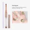 Nail Art Liner Brush Carving UV Gel Polishing Grid Line Stripes Painting Pen Acrylic Lines Liner Drawing Pen Manicure Tools 6