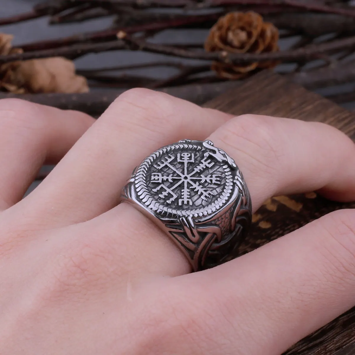 Viking Ring Heren Runen Ringen Nordic Mythologie Vintage