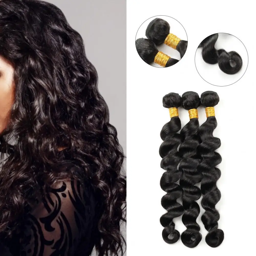 8-28 Inch Hair Bundle Curly Hair Extension Black Body Wave With Lace Closure Deep Wave Curly Combodian Female Accessories