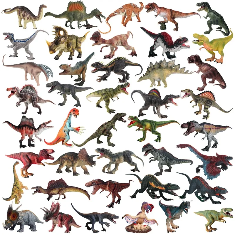 Simulazione Dinosauri World Savage Jurassic Spinosaurus Triceratops Carnotaurus Model Action Figures Collection Toy Regalo Per Bambini