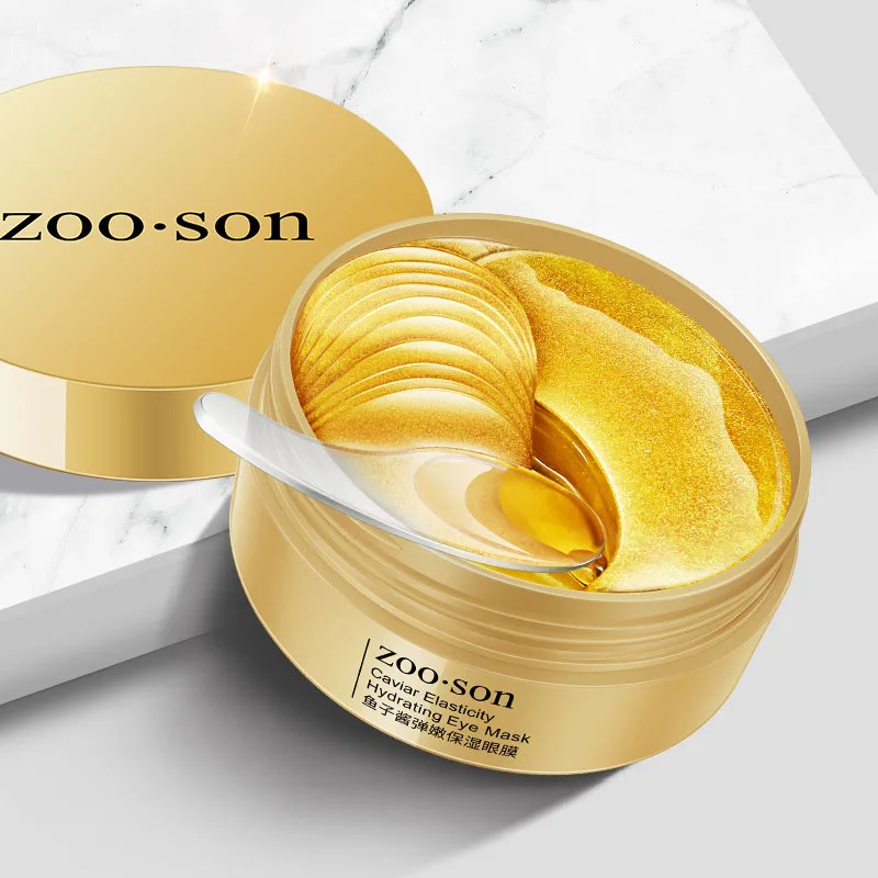Gold Caviar Crystal Collagen Eye Mask Beauty Moisturizing Firming Puffiness Dark Circles Removal Eyes Care Eye Patches 2