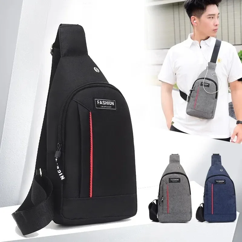 

Men Shoulder Bags Nylon Waist Packs Sling Bag Crossbody Outdoor Sport Shoulder Chest Daily Picnic Canvas Messenger Bag Bolsa