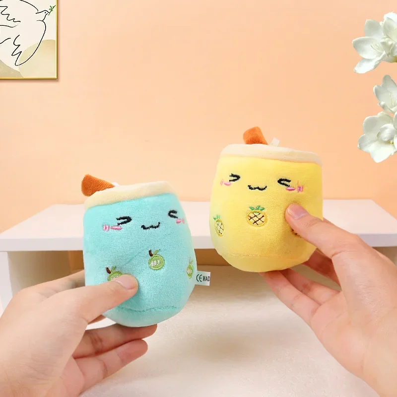 Cute Fruit Milk Bubble Tea Plush Doll Keychain Kawaii Soft Stuffed Plushies Toys Bubble Tea Keychain Backpack Pendant Girl Gifts 4