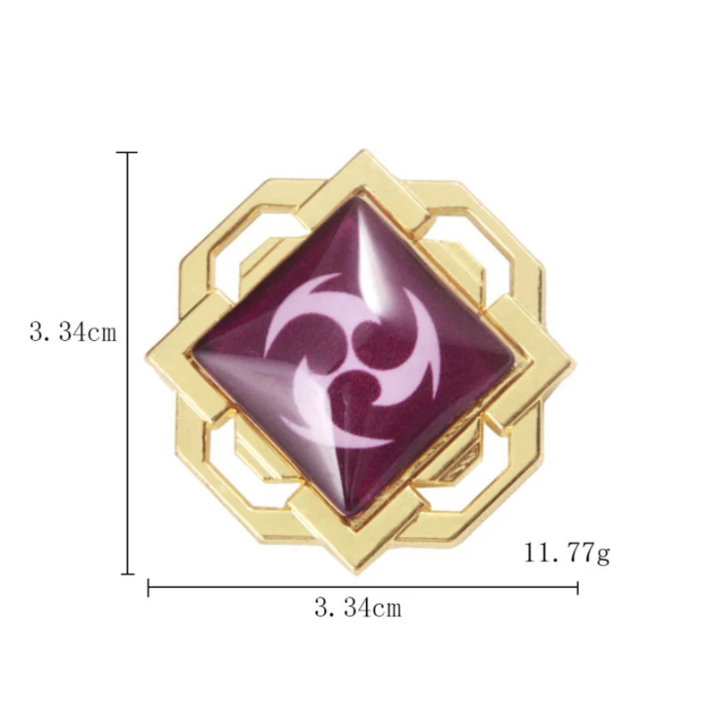 لعبة Genshin تأثير بروش معدني دبابيس Primogem شياو...
