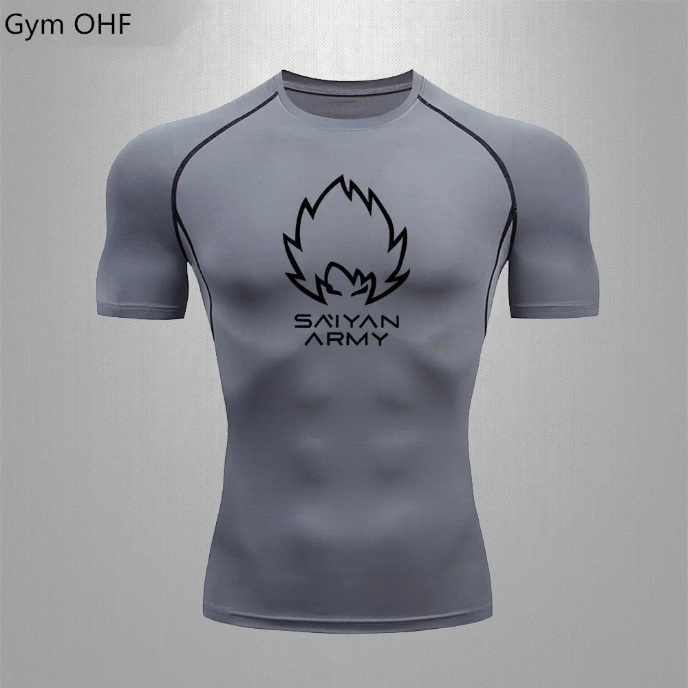 Goku T Shirt Men Gym Fitness Training Sport Jiu Jitsu T shirts Men Comppress Rashguard Boxing Mens Muay Thai Kickboxing Jerseys