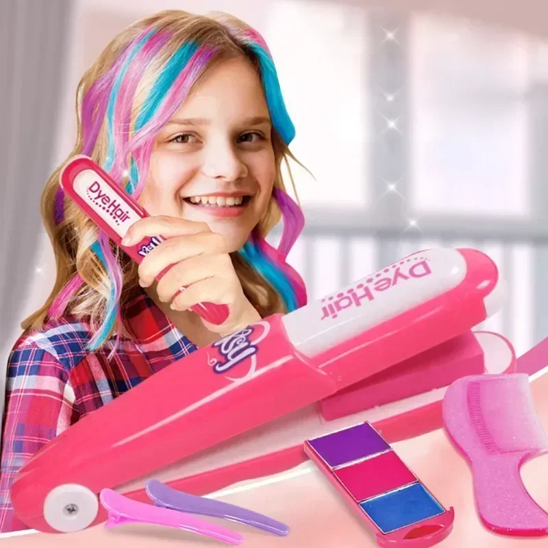 DIY Color Hair Stick Set Girl Toy Washable Hair Chalk Set Toy Temporary Bright Dyeing Chalk Comb