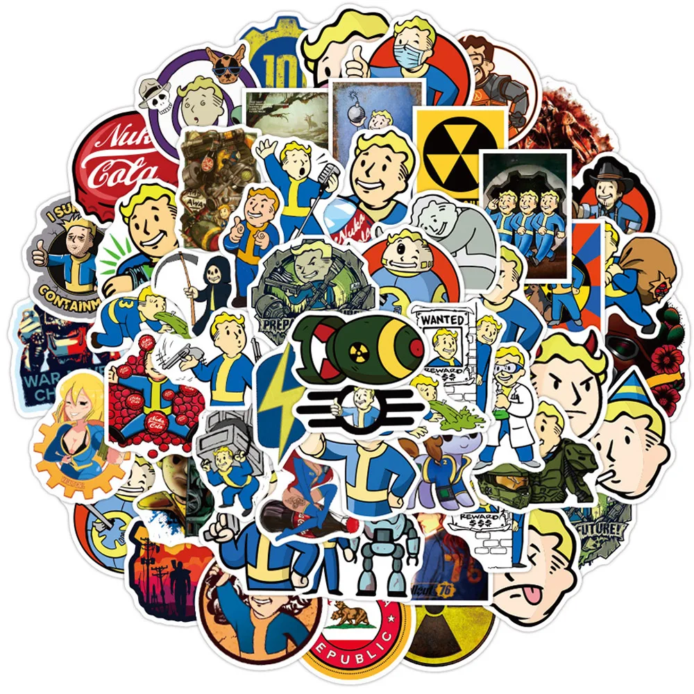 10/30/50 шт. игры Fallout аниме граффити наклейки мультфильм ноутбук мотоцикл