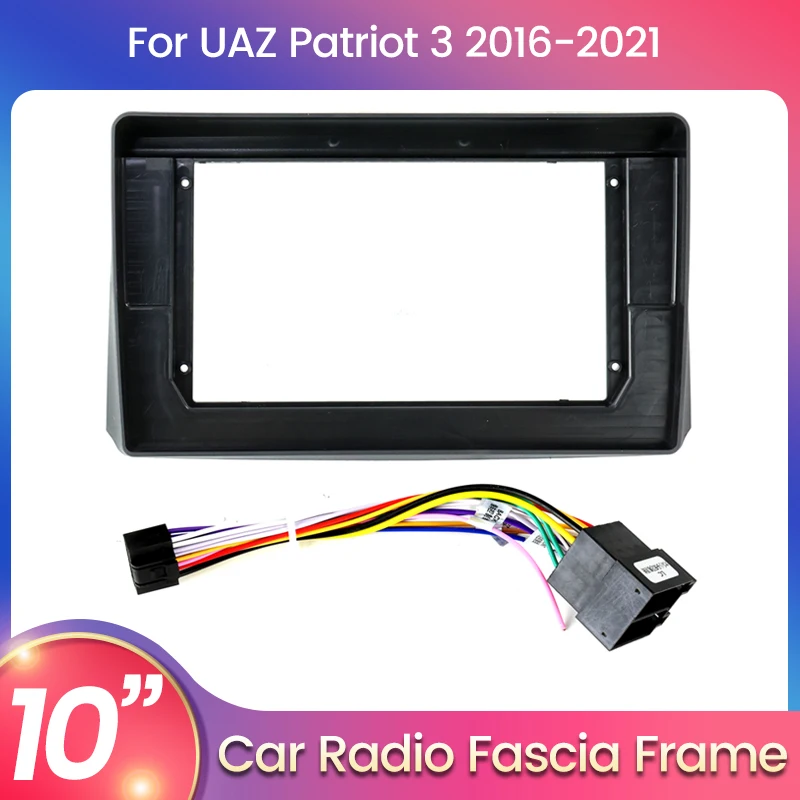 TomoStrong 2Din Car Dashboard Frame Fit for UAZ Patriot 3 2016 2021 Car DVD GPS Dash Panel Kit