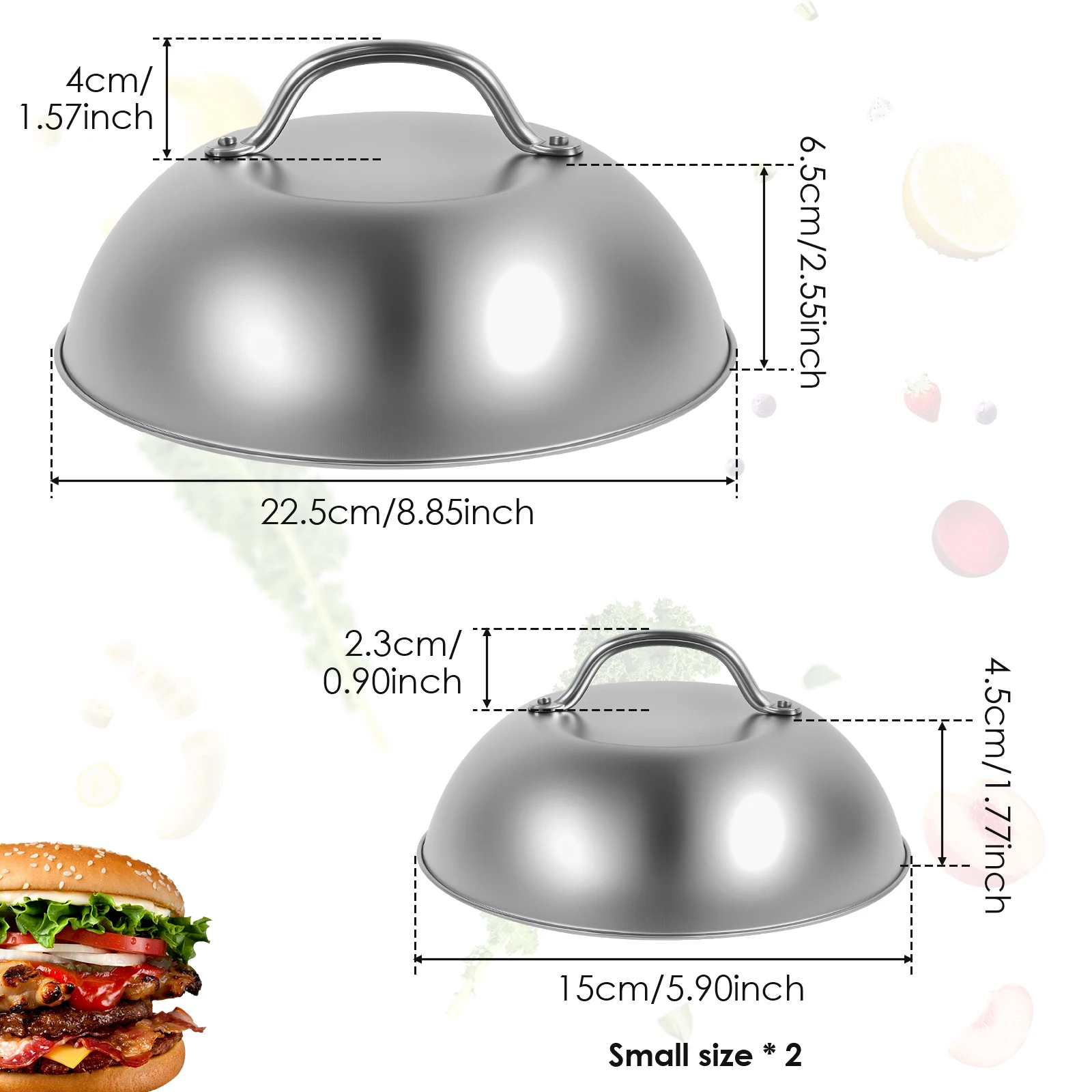 Stainless Steel Frying Pan Covers for Steak Barbecue