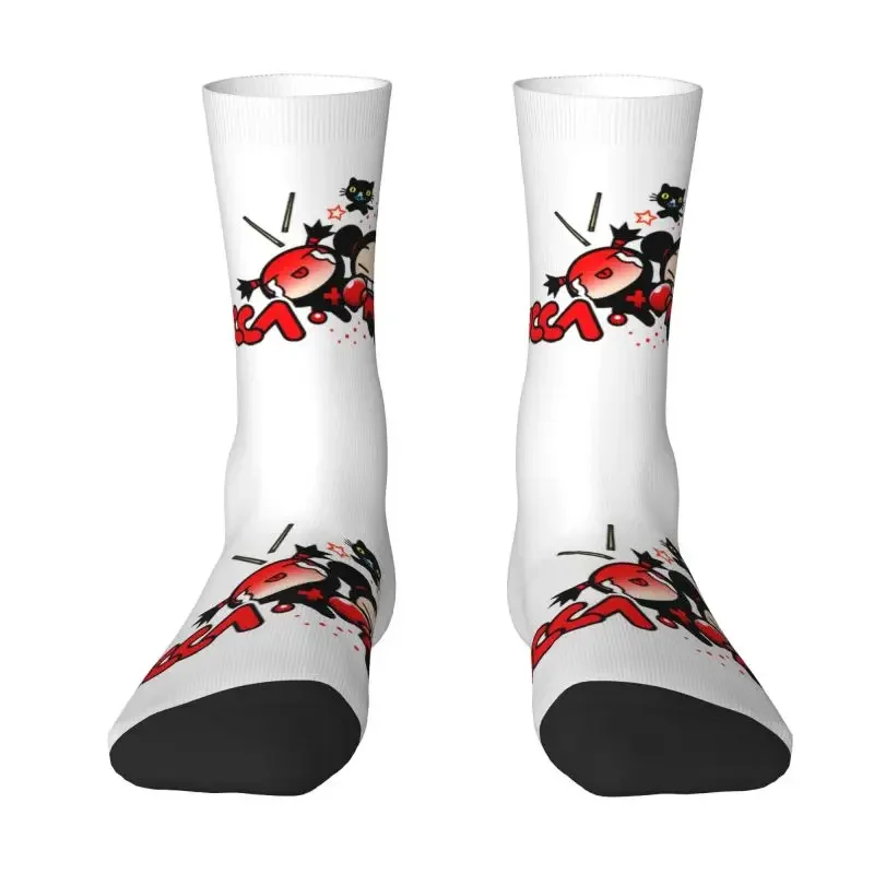 Cool Cartoon Anima Pucca Dress Socks Unisex Breathbale Warm 3D Printed Crew Socks