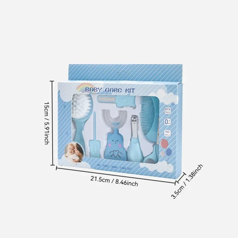 easter Set Baby Comb And Brush Combination Baby Care Set 7Pcs/set Toothbrush Comb Set Nail Clippers Silicone Toothbrush gift