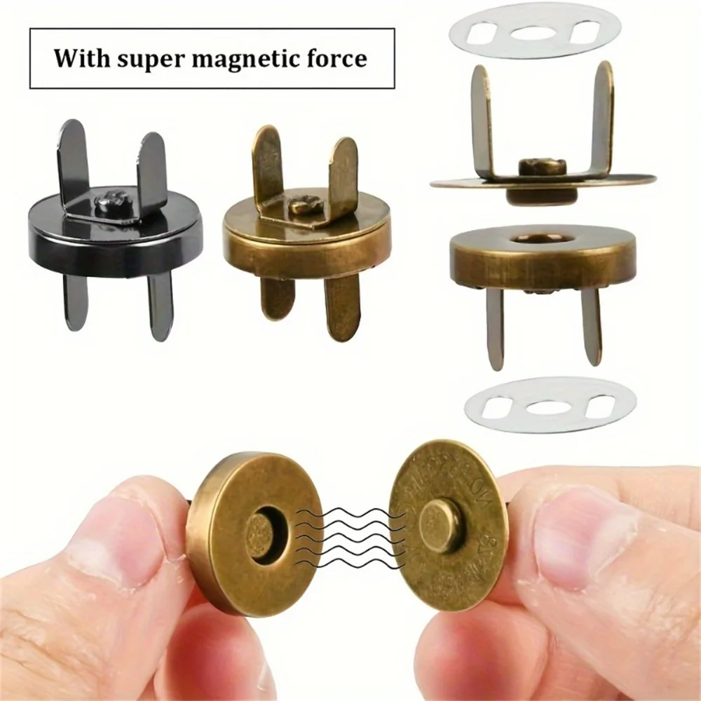 40er-Pack Magnetische Druckknöpfe, Verschiedene Farben, Näh-Druckknöpfe für Handarbeiten, Geldbörsen, Taschen, Kleidung, Leder, Supermagnetisch – Detail 4