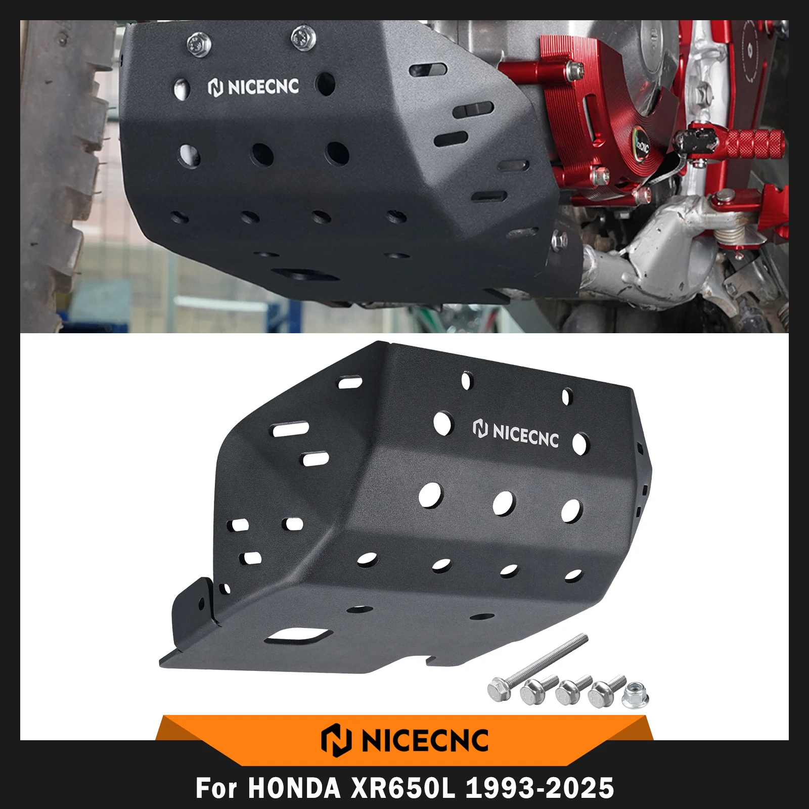 NICECNC Für Honda XR650L XR 650L 650L 1993-2025 Motorrad Unterfahrschutz Motor Unterschutz Schutz Chassis Motor Spritzschutz