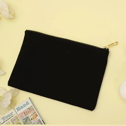 Customized Bridesmaid Makeup Clutch - Travel & Special Occasion Gift - Black text (Black)