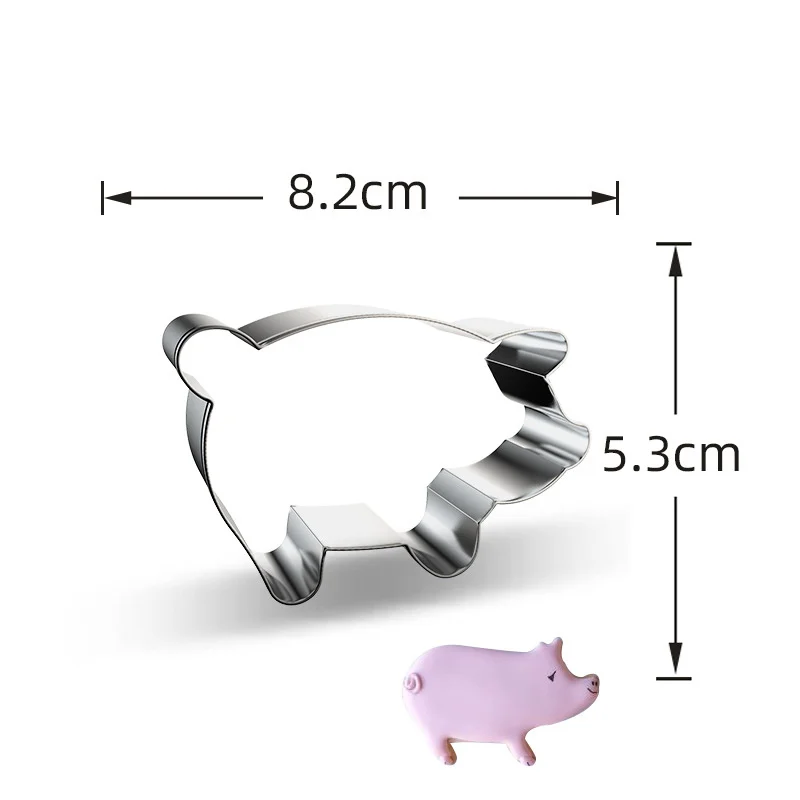 Stainless Steel Farm Animal Cookies Molds Cow Pig Dog Biscuit Cutter Mold for Kids Farm Animal Party DIY Baking Supply 1pc cookie cutter baking mold cookie mould baking decorating tools