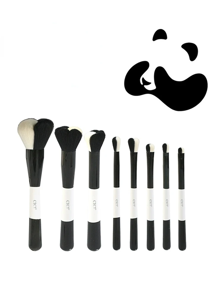 

8pcs Makeup Brush Panda Brushes Set Soft Loose Powder Eye Shadow Brush Kit Combination Makeup Tool Beauty Tool Cartoon Shape