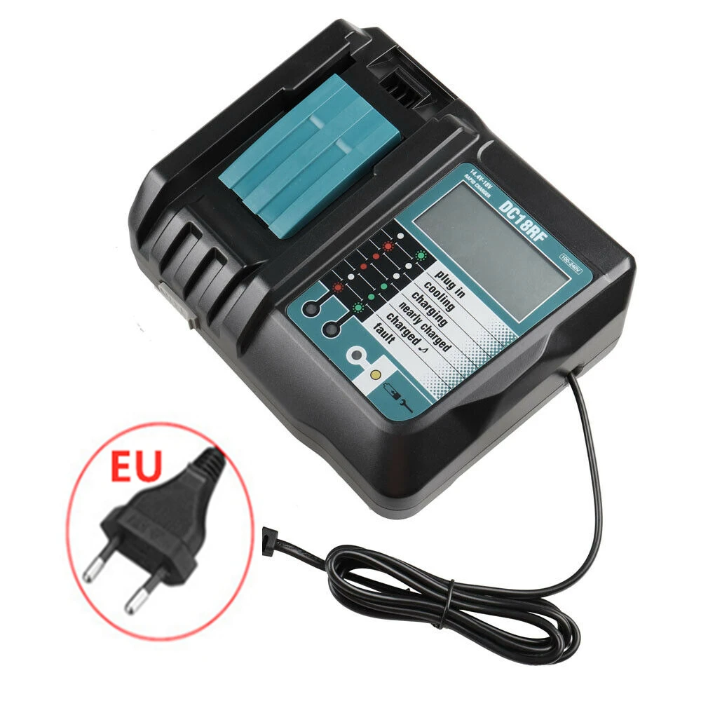 LCD 충전기 예비 배터리 충전기, 14.4V, BL1445, BL1440, BL1430, BL1860, BL1830, BL1850, BL1860B, DC18RF 3A