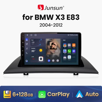 Junsun V1 AI 음성 무선 카플레이, 안드로이드 자동 라디오, BMW X3 E83 2004-2012 4G 차량용 멀티미디어, GPS 2din