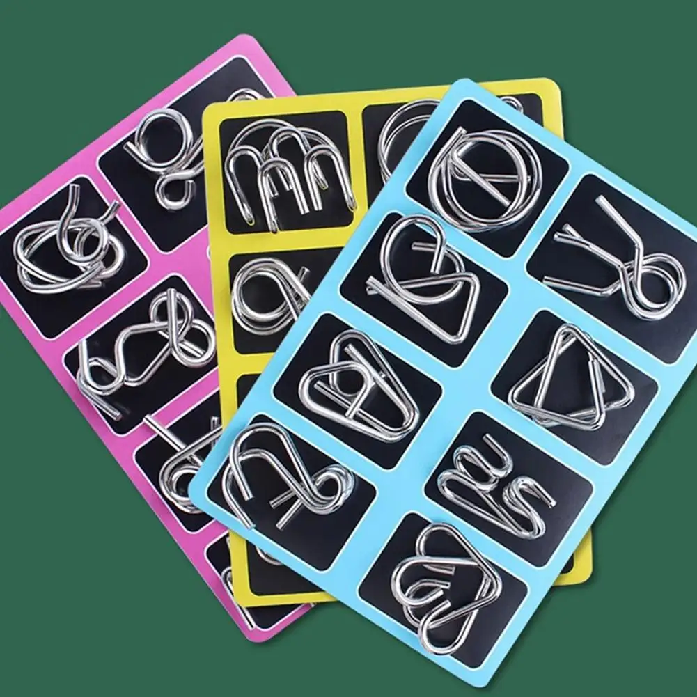 8個/セット メタル モンテッソーリ パズルドレッド IQ マインド