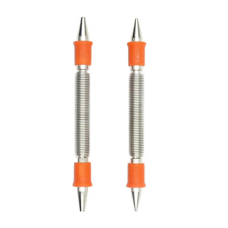 

2Pcs Spring Tool Set 1/32In, 1/16In, 3/32In, 1/8In Nail Punch, Spring Loaded Rivet Removal Kit For Wood