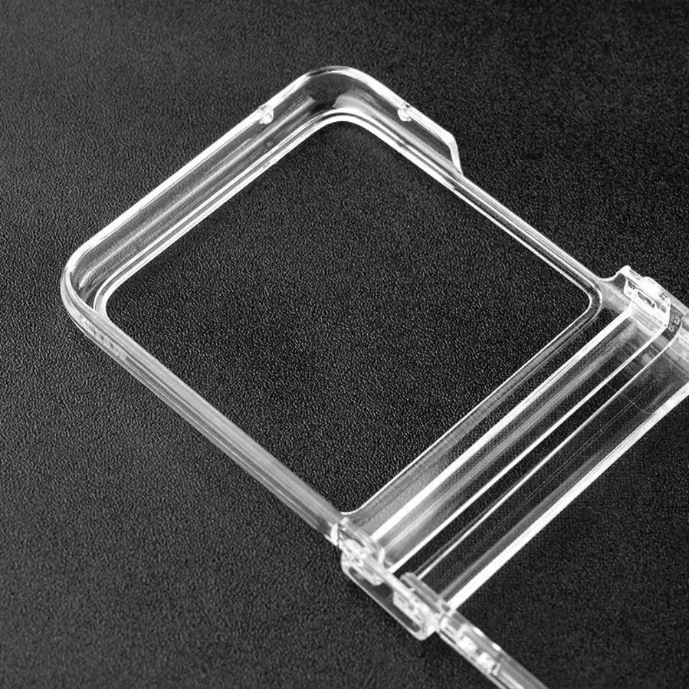 Transparent Shockproof Hard Back Cover with All-Inclusive Hinge Protection