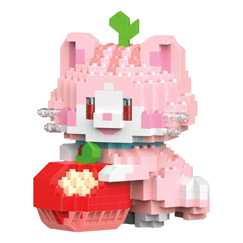 סדרת קריקטורה חתול בר מזל אבני צעצועים פאזל micropirparticle ילדים צעצועים שולחן עבודה קישוט