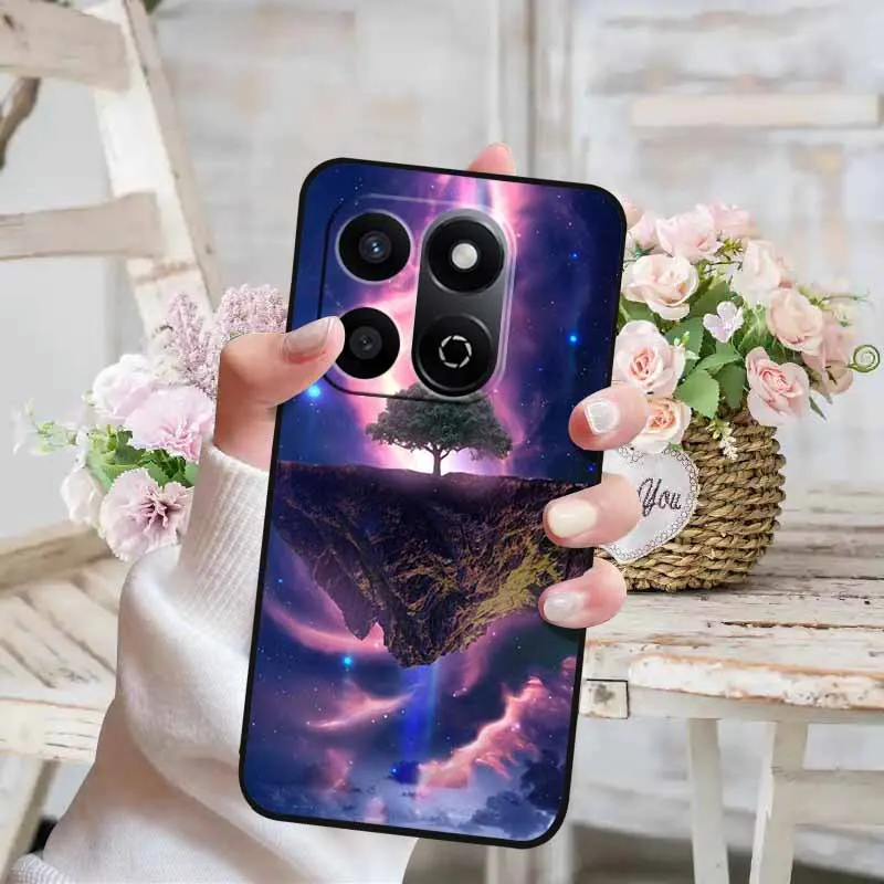 Cute Cat Design Soft Silicone Phone Case - Lovely Painted TPU Back Cover