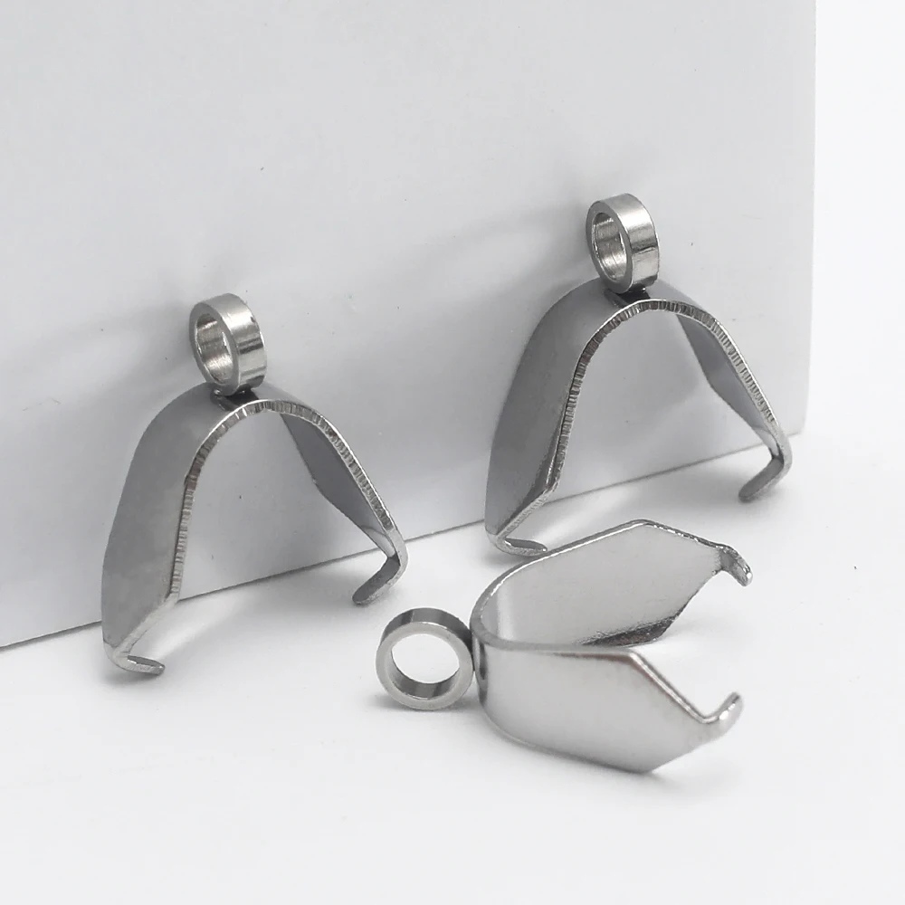 30 Stück Edelstahl Prise Clip Verschluss Perle Kaution Stecker Anhänger Charms Verschlüsse für Schmuck Befunde