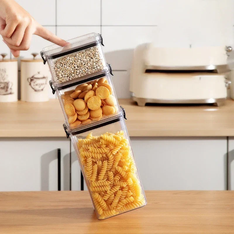 Food Container Storage Jars for Bulk Cereals Food Storage Box Organizer for Kitchen Convenience Jars with Lid Spices BoxesHome kitchen storage box food storage container food storage box storage jar