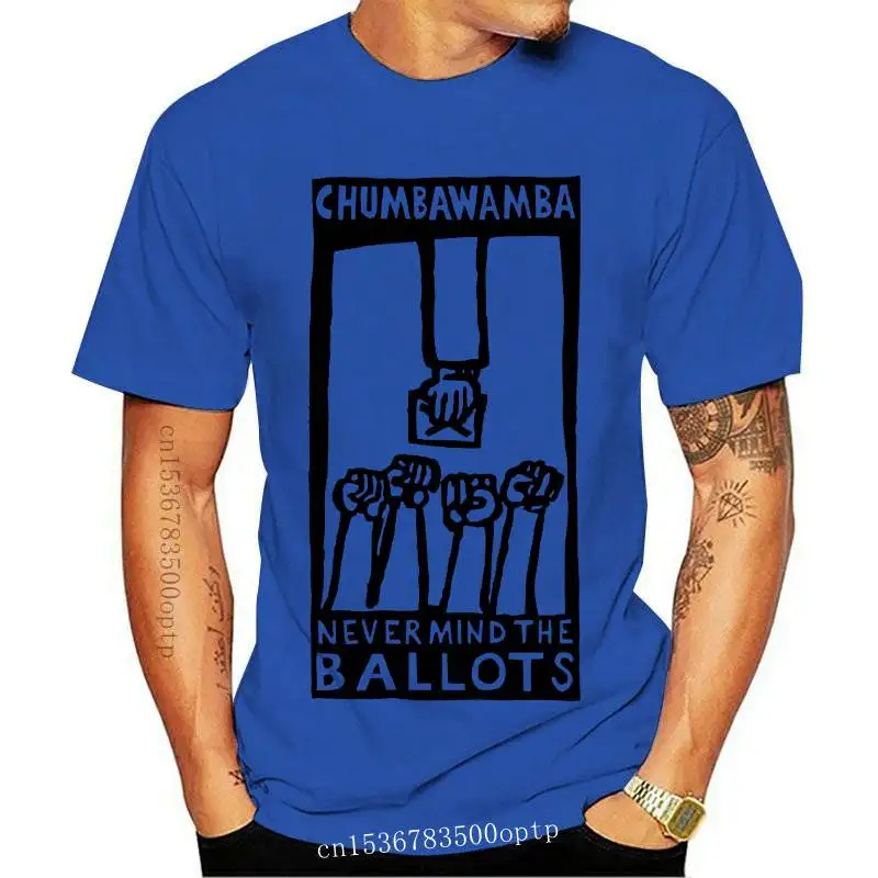 

Мужская одежда, футболка CHUMBAWAMBA, футболка панк с надписью «Never Mind», британская анархио панк, футболка Chumbawamba, футболка Chumbawamba