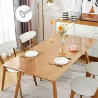 Rectangular PVC transparent tablecloth, waterproof and scratch-proof, suitable for table table family tablecloth 2