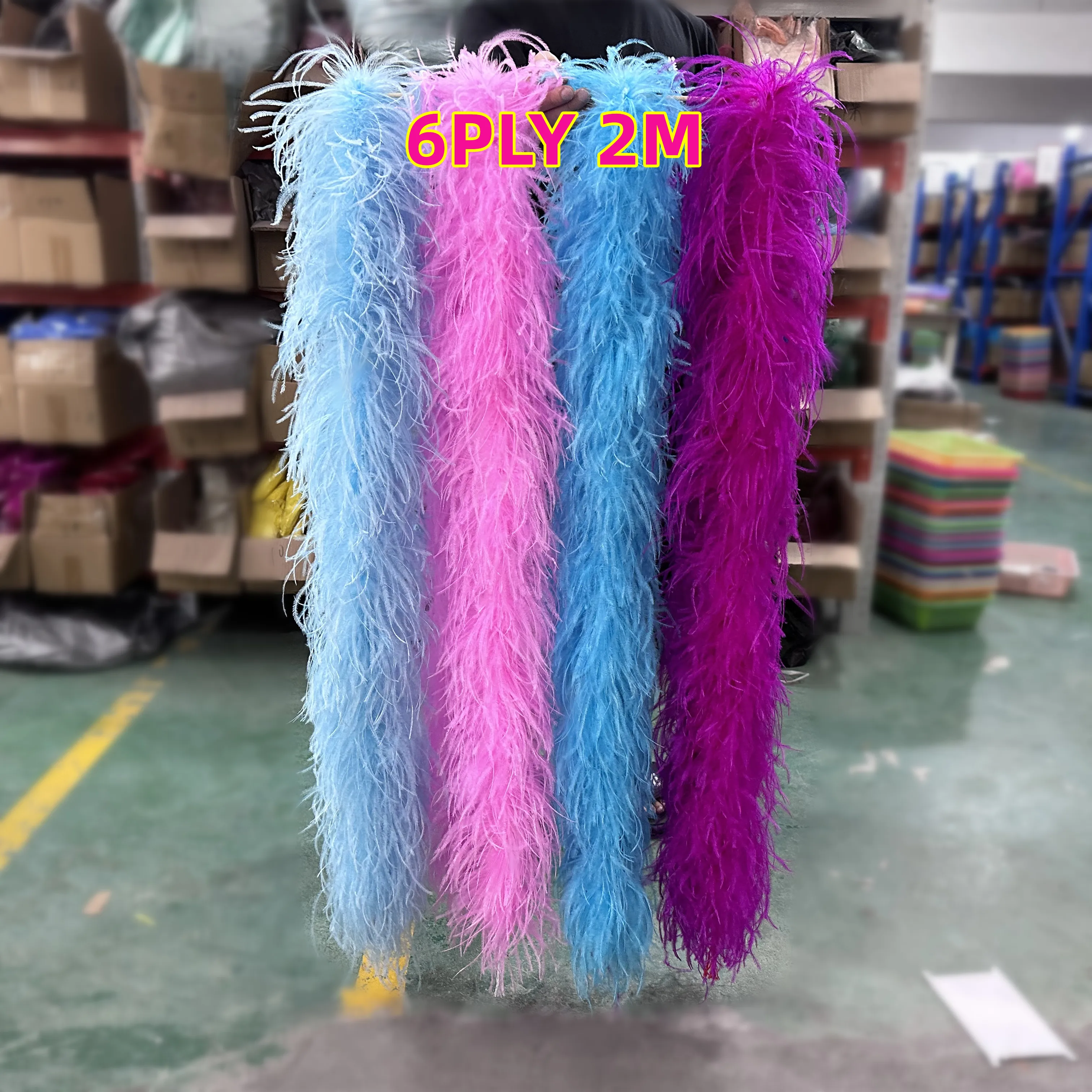 Purple Green Yellow Mardi Gras Colors 20 Gm 6 ft Marabou Feather