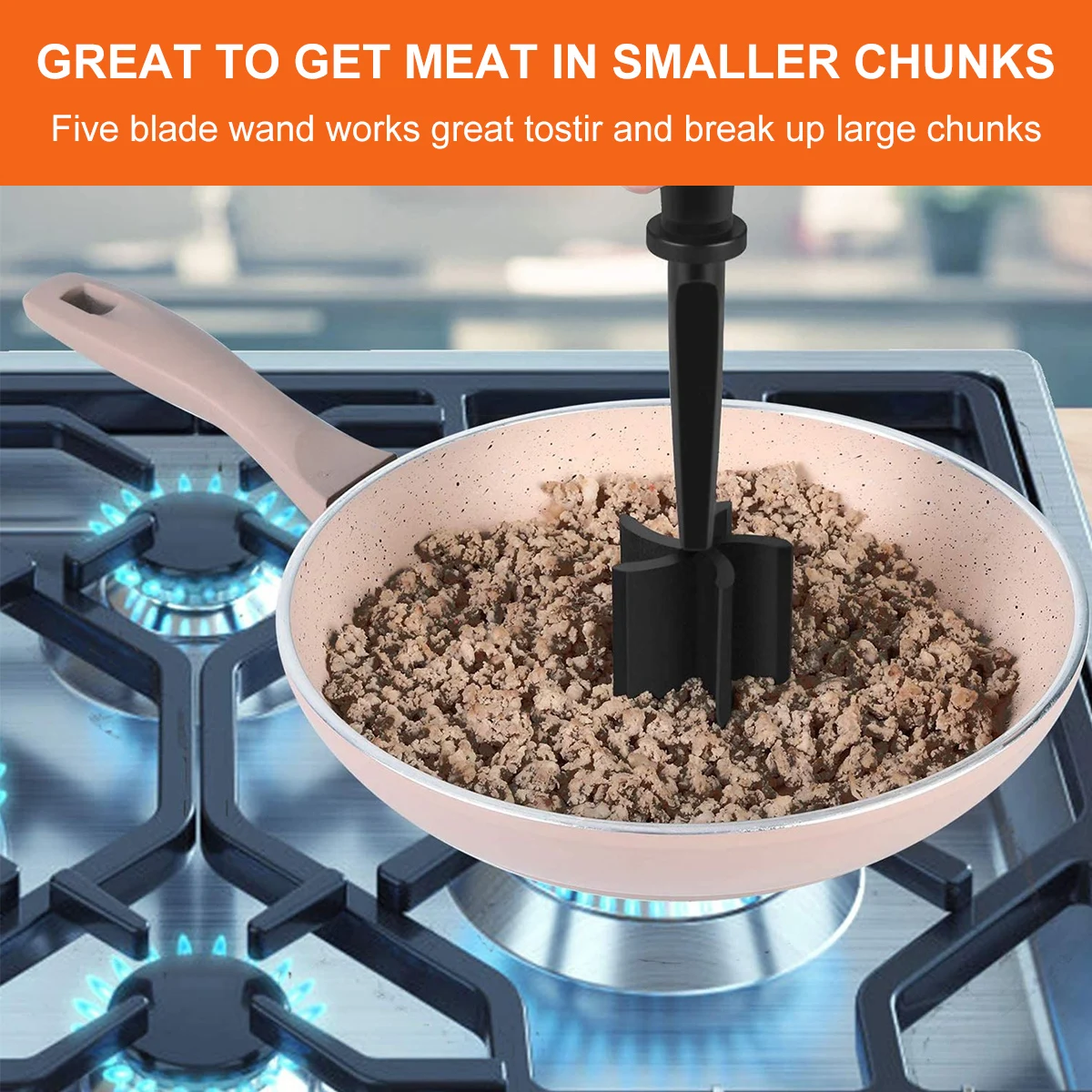 Meat Chopper burger press hamburger press Heat Resistant with Non-slip Handle Nylon Masher Multifunctional Hamburger Kitchen Tools