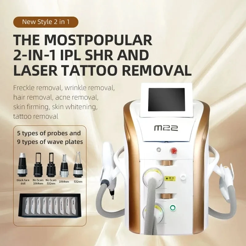 

M22 IPL Memilih Laser Penghilang Rambut Q-switched Nd Yag Laser Mesin Penghilang Tato Perangkat Profesional Laser Tubuh Penuh Re