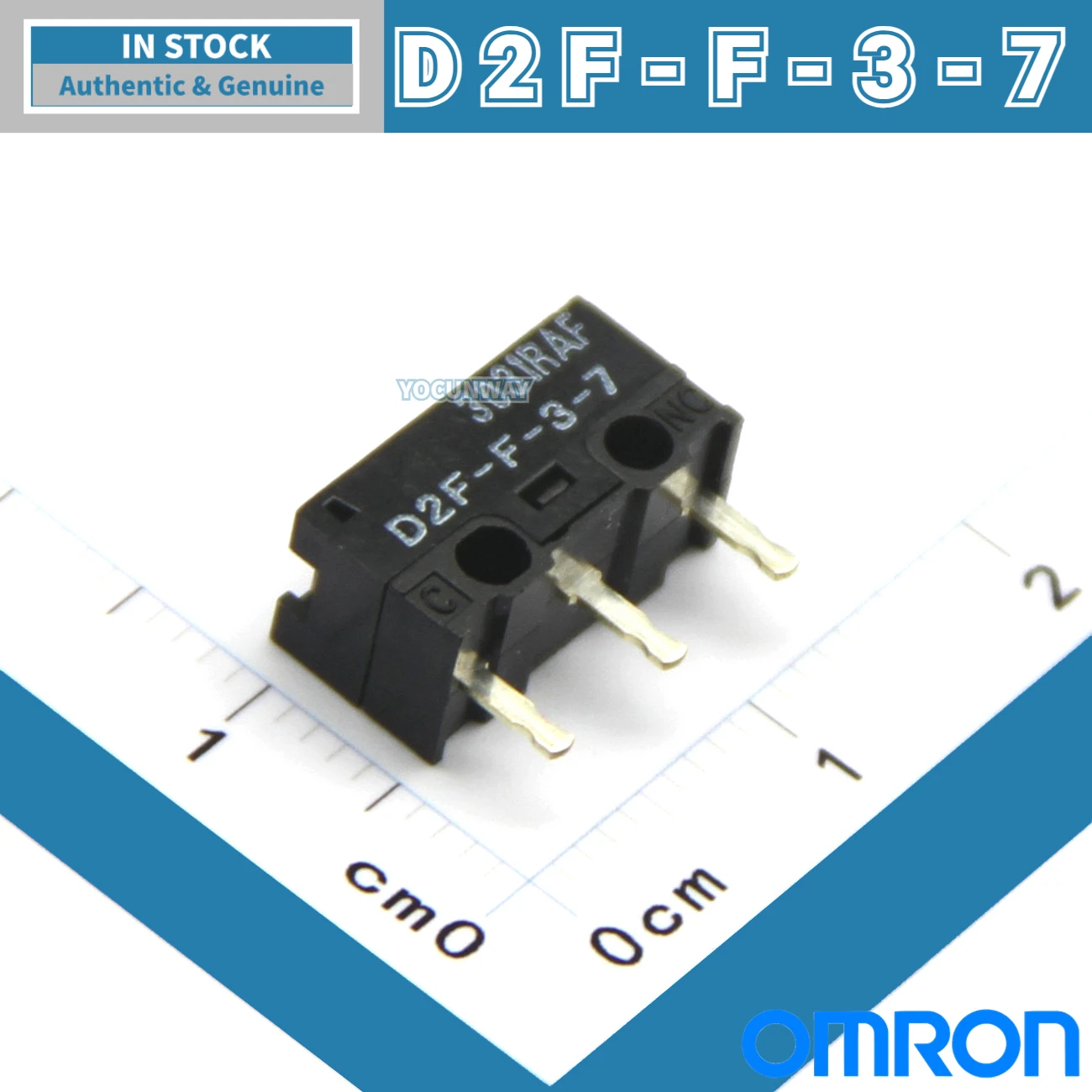 OMRON 마이크로 스위치 D2F-F-3-7 그레이 도트 리미트 스위치, 3 핀 마우스 버튼, 일본 정품, 신제품