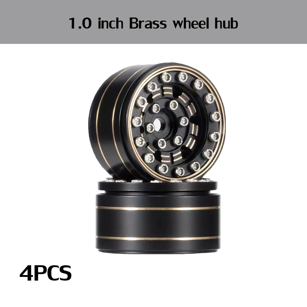 

4pcs 1.0inch Metal Wheel Rim Hub for 1/24 1/18 RC climbing car SCX24 TRX4M