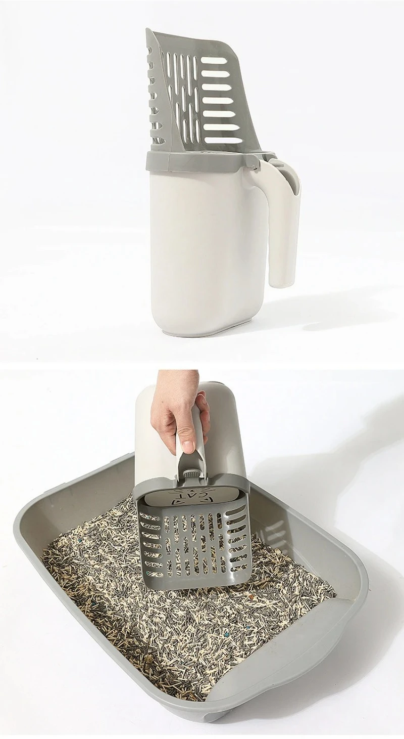 Cat Litter Box With Detachable Shovel And Auto Baffle Set_voghion.com