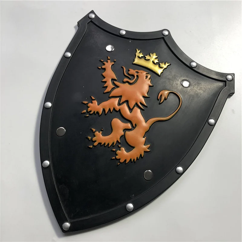 2pcs/Set Halloween Prop Lion Shield Cosplay Golden Sword PU Weapon Movie Game Anime Cos Kids Role Play Gift 4