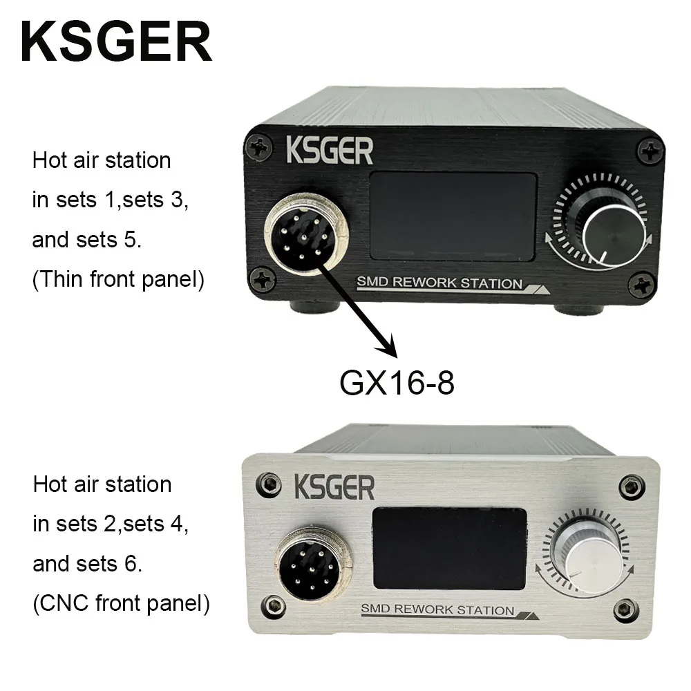 KSGER Hot Air Gun SMD Rework Station GX16-8 Solder Dryer Handle Electronic OLED T12 Nozzle Stand DIY Tools Quick Heating 700W 4