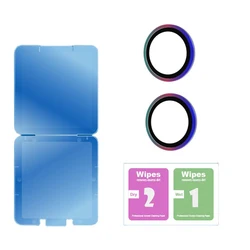 Glitter Ring Tempered Glass Camera Lens Protector with Bling Cover - Moto Edge 50 NEO (Colorful)