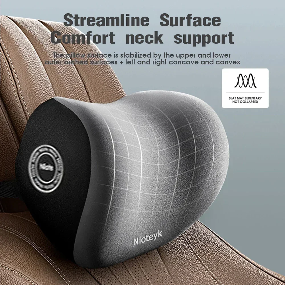 Memory Foam Car Lumbar Cushion Headrest for Back Pain Relief