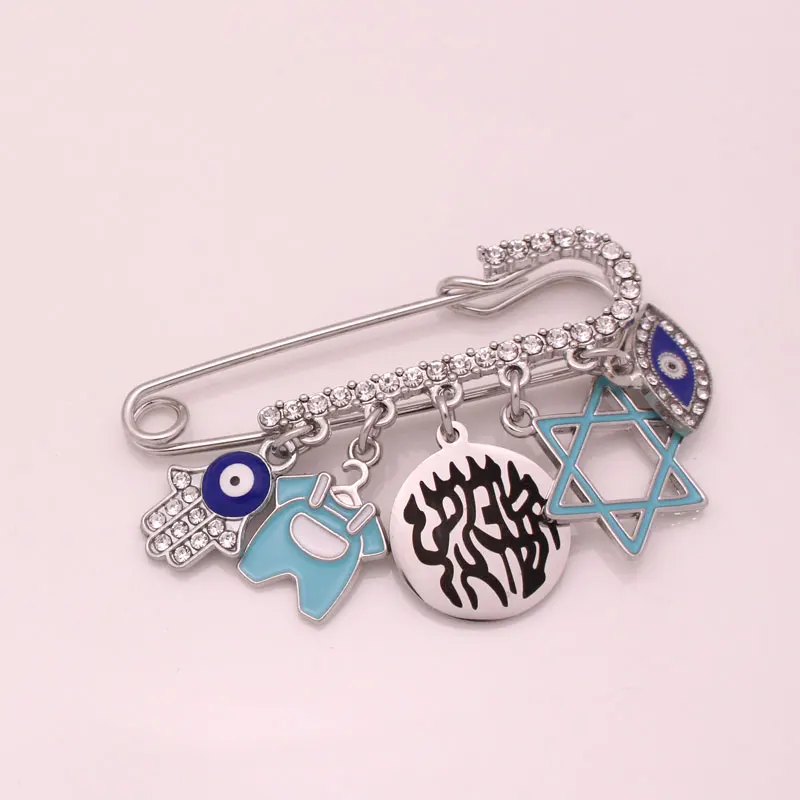 ZKD Estrela de David Jewish Baby Pin Hebraico, Presente do Livro