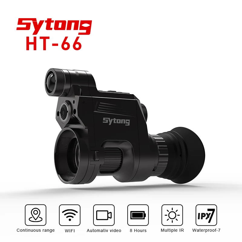 

Sytong HT-66 infrared Night Vision Scope Hunting Cameras 6000J recoil Aiming NV Rifle Scope App WIFI Live Image Transmission