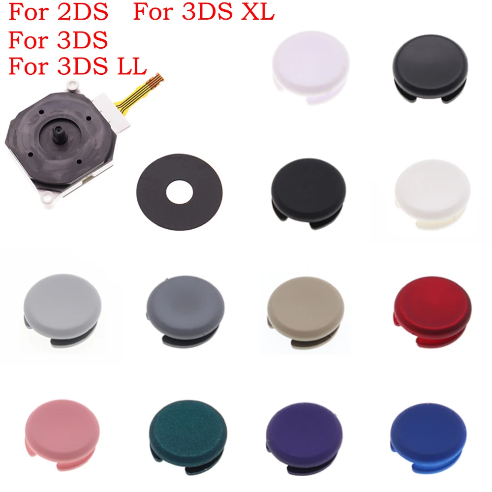 1Set Di Plastica Rigida Thumbstick Thumb Stick Joystick + Cap + Pad Per 2Ds 3Ds 3Ds Xl Per New 3Ds 3Xl Xl Ll/ New 2Ds Xl Ll